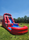 18ft-red-summer-splash-single-lane-water-slide-w-pool-rental