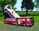 18' Tall Single Lane Fire Truck Slide Rental